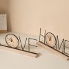 Wooden LOVE & HOME Table Clock